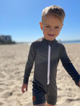 One Piece Rashguard Suit - Charcoal