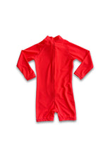 Back view of UPF50 + Swimwear for Babies and Kids - Sun safe Swimsuit in Flaming Orange