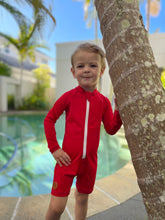 One Piece Rashguard Suit - Red