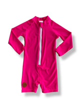 One Piece Rashguard Suit - Electric Pink