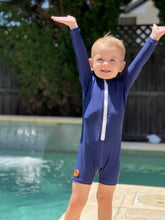 One Piece Rashguard Suit - Navy Blue