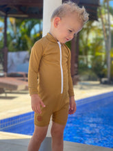 One Piece Rashguard Suit - Golden Mustard