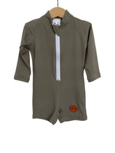 One Piece Rashguard Suit - Khaki Grey