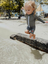 One Piece Rashguard Suit - Khaki Grey