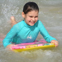 White Logo - Rashguard Top - Aqua