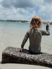 One Piece Rashguard Suit - Khaki Grey