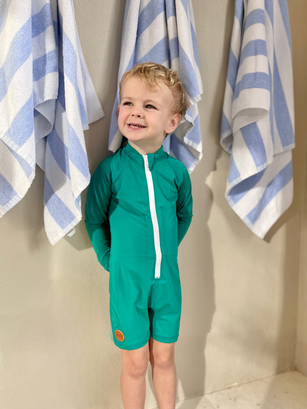 One Piece Rashguard Suit - Forest Green