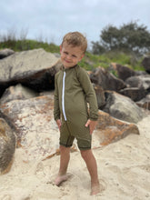 One Piece Rashguard Suit - Khaki Olive