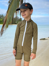 One Piece Rashguard Suit - Khaki Olive