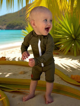 One Piece Rashguard Suit - Khaki Olive