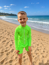 NEW! One Piece Rashguard Suit - Laser Green