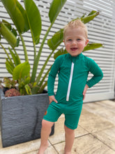 One Piece Rashguard Suit - Forest Green