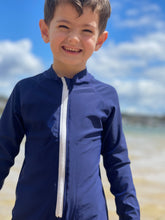 One Piece Rashguard Suit - Navy Blue