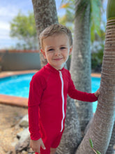 One Piece Rashguard Suit - Red