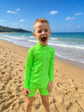 NEW! One Piece Rashguard Suit - Laser Green