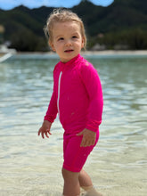 One Piece Rashguard Suit - Electric Pink