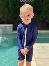 One Piece Rashguard Suit - Navy Blue