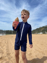 One Piece Rashguard Suit - Navy Blue