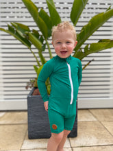 One Piece Rashguard Suit - Forest Green