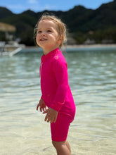 One Piece Rashguard Suit - Electric Pink