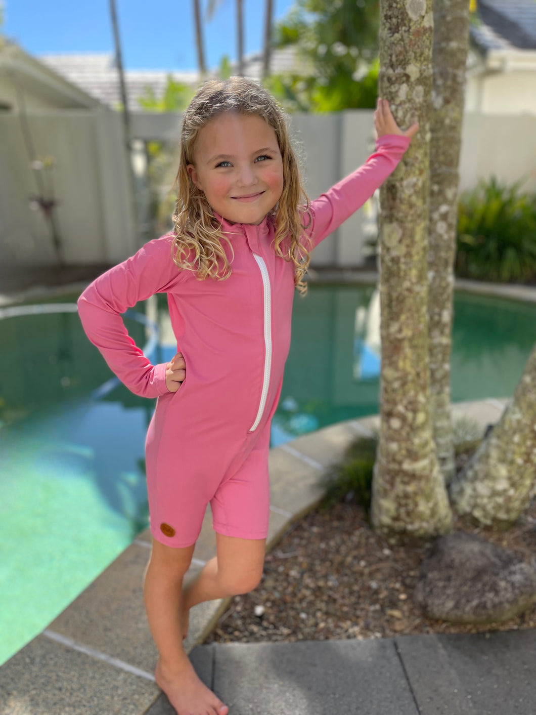 One Piece Rashguard Suit - Malibu Pink